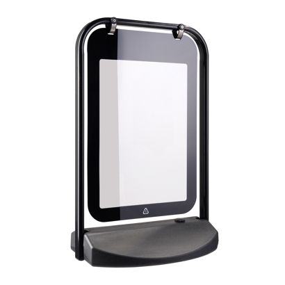 Stoepbord SWING-STOP A2 met waterreservoir, zwart 