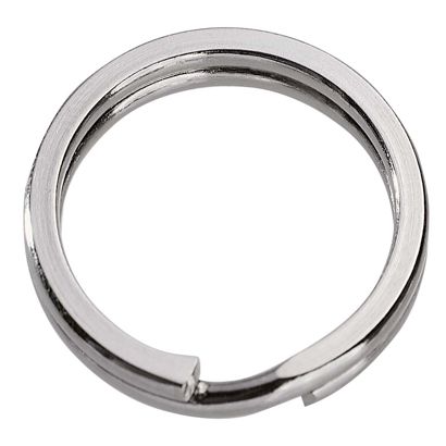 Sleutelringen, vernikkeld plat 20 mm