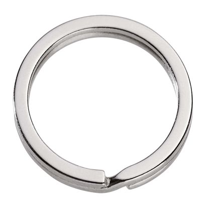 Sleutelringen, vernikkeld plat 30 mm