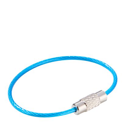 Kabelsluitringen met schroefsluiting, gekleurde mantel blauw  | 110 mm