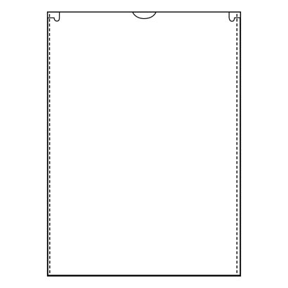 U-hoezen/etuis, 148 x 210 mm, korte zijde geopend, transparant 