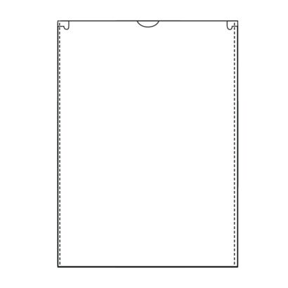 U-hoezen/etuis, 210 x 297 mm, korte zijde geopend, transparant 