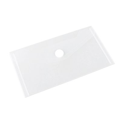 Documentenmappen DIN lang, met inhangstrook en klittenbandsluiting, PP-folie, mat-transparant 