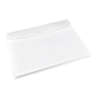 Documentenmappen A4, met klittenbandsluiting en vouwnaad, tot 400 vel, PP-folie, wit 
