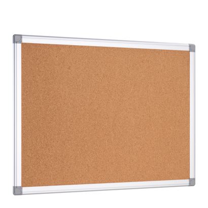 Prikbord van kurk met aluminium lijst 60 x 45 cm
