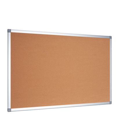 Prikbord van kurk met aluminium lijst 90 x 60 cm