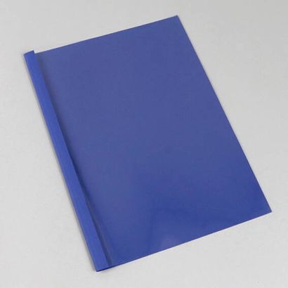 Thermische inbindomslag A4, karton met leerstructuur, 15 vel, donkerblauw  | 240 g/m² | 1.5 mm