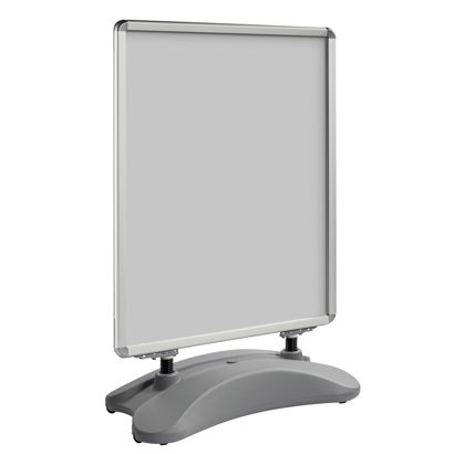 STORM-STOP Lite A0-stoepbord met waterreservoir, windbestendig, 32 mm profiel, afgeronde hoeken 
