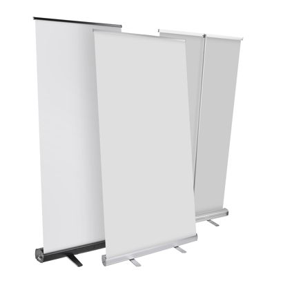 Roll Up Standard, zonder bedrukking, 200 x 85 cm | zilver 