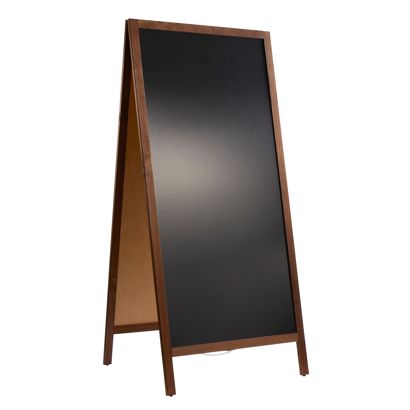 Stoepbord hout WOOD-STOP Lite XL, 64 x 136 cm bruin 