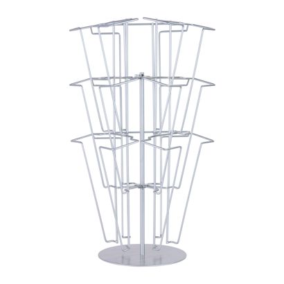 Tafelfolderhouder JACKSON , draaibaar, metaal, zilver, 9 x A4