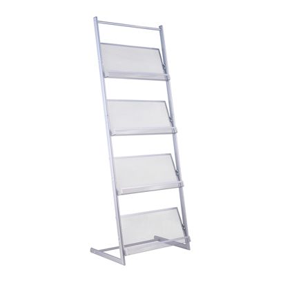 Folderrek DOVER, 8x A4, zilver 8