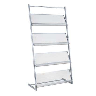 Folderrek DOVER, 12x A4, Zilver 12