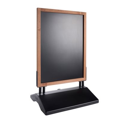 Houten stoepbord WOOD-STOP SWING Outdoor, 62 x 87 cm krijtbord, windbestendig 