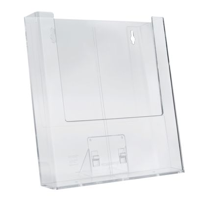Brochurehouder voor aan de muur of als staande houder, polystyreen, Taymar 1 x A4  | staand formaat 