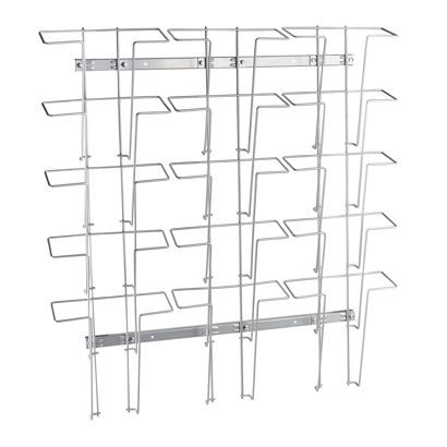 Wandfolderhouder JACKSON van draad, metaal, zilver 15 | staand formaat | A4