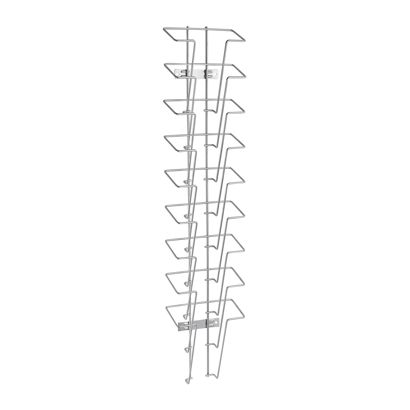 Wandfolderhouder JACKSON van draad, metaal, zilver A5  | staand formaat  | 9 