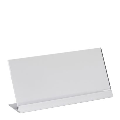L-standaard acryl met aluminium voet null | 1/3 A4 (100 x 210 mm)