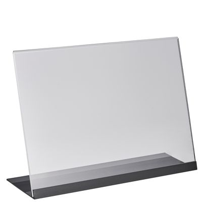 L-standaard acryl met aluminium voet null | A4