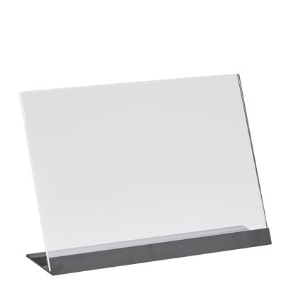 L-standaard acryl met aluminium voet null | A5