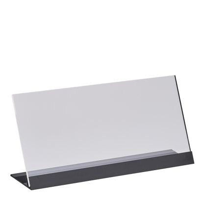 L-standaard acryl met aluminium voet null | 1/3 A4 (100 x 210 mm)