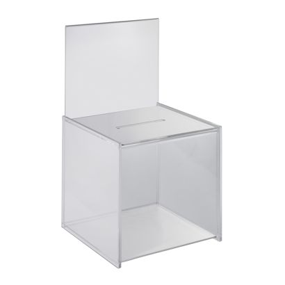 Donatiebox, met informatiebordje 203x375 mm, acryl 