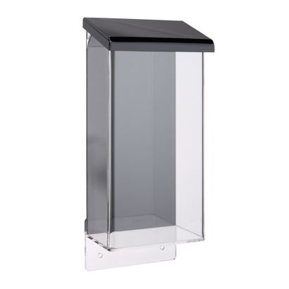 Folderbox weerbestendig met deksel, zwart, robuust 1/3 A4