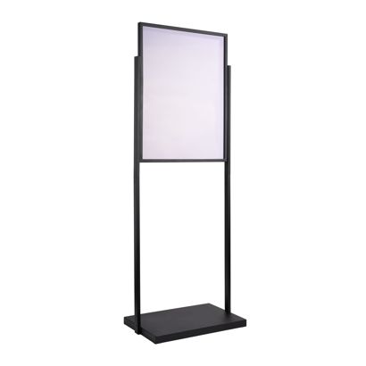 Posterstandaard, dubbelzijdig A1, EDGE zwart  | voor 2 posters 