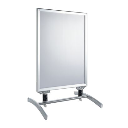 Stoepbord SPIDER A1, windbestendig, 32 mm profiel, zilver null
