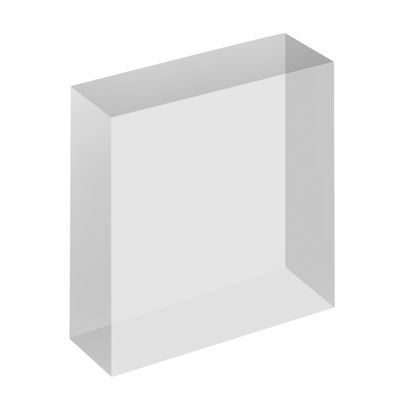 Acrylblok, transparant 75 x 75 x 25 mm 