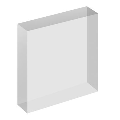 Acrylblok, transparant 100 x 100 x 25 mm 
