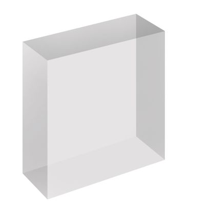 Acrylblok, transparant 100 x 100 x 40 mm 