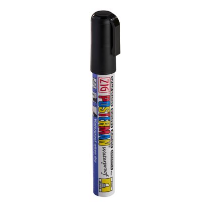 Krijtstift, 1 stuk, zwart  | 6 mm | watervast 