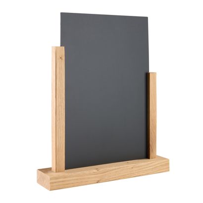 Houten tafelstandaard met krijtbord null | A4