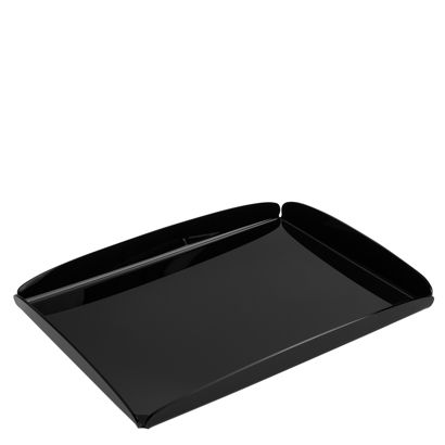 Decoratief dienblad acryl zwart  | glanzend  | 395 x 290 x 30 mm 