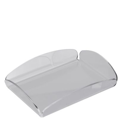 Decoratief dienblad acryl transparant  | glanzend  | 165 x 115 x 30 mm 
