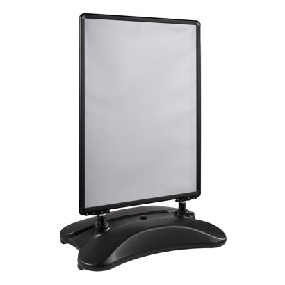 STORM-STOP Lite A0-stoepbord met waterreservoir, windbestendig, 32 mm profiel, afgeronde hoeken null