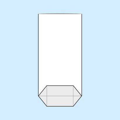 Kruisbodemzak, OPP-folie 120 x 225 mm 