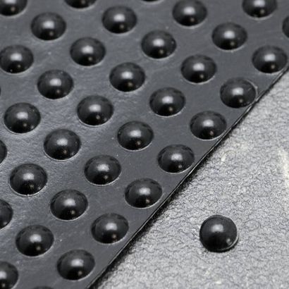 Stootdoppen, halfrond, zelfklevend 6.4 mm | zwart 