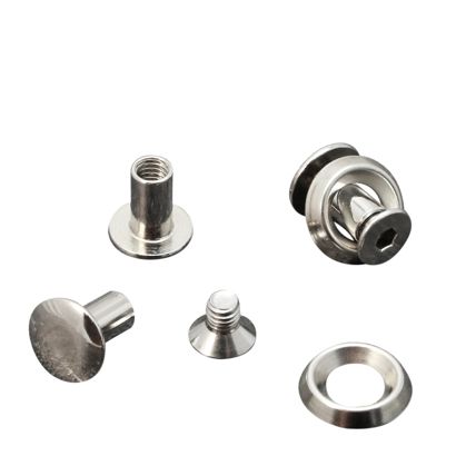 Busschroeven met rozet onderlegschijf, 10 mm, vernikkeld 