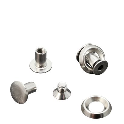 Busschroeven met rozet onderlegschijf, 8 mm, vernikkeld 