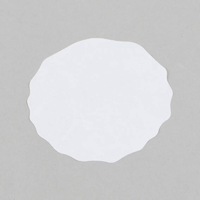 Afsluitsterren voor oogjesmappen, 7 cm, wit 
