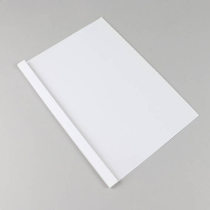 Thermische inbindomslag A4, karton met linnenstructuur, 30 vel, wit | 3 mm | 250 g/m²