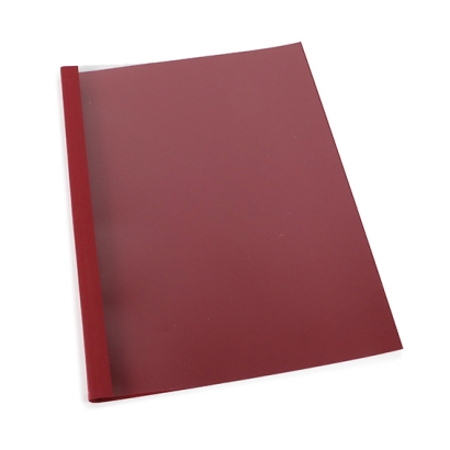 Thermische inbindomslag A4, karton met linnenstructuur, 60 vel, rood | 6 mm | 230 g/m²