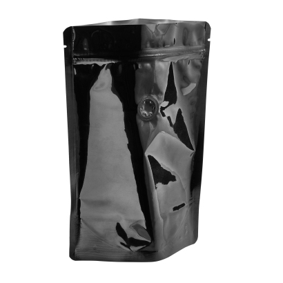 Stazakken met aromaventiel 160 x 230 mm | zwart | samengesteld uit PET-folie, alu-folie, LDPE-folie