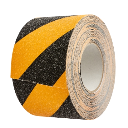 Antislip tape, zwart/geel 100 mm