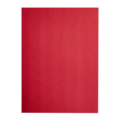 Kartonnen achterflap A4, linnenstructuur rood
