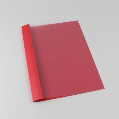 Oogjesmap A4, leerkarton, 65 vel, rood | 6 mm