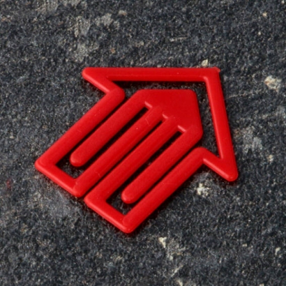 Pijl paperclips, 30 mm, kunststof, rood 