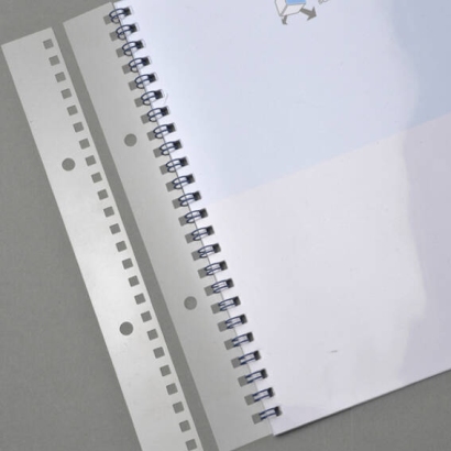 Filestrips voor wirebind bindruggen, A5, 2:1, vierkante perforatie 